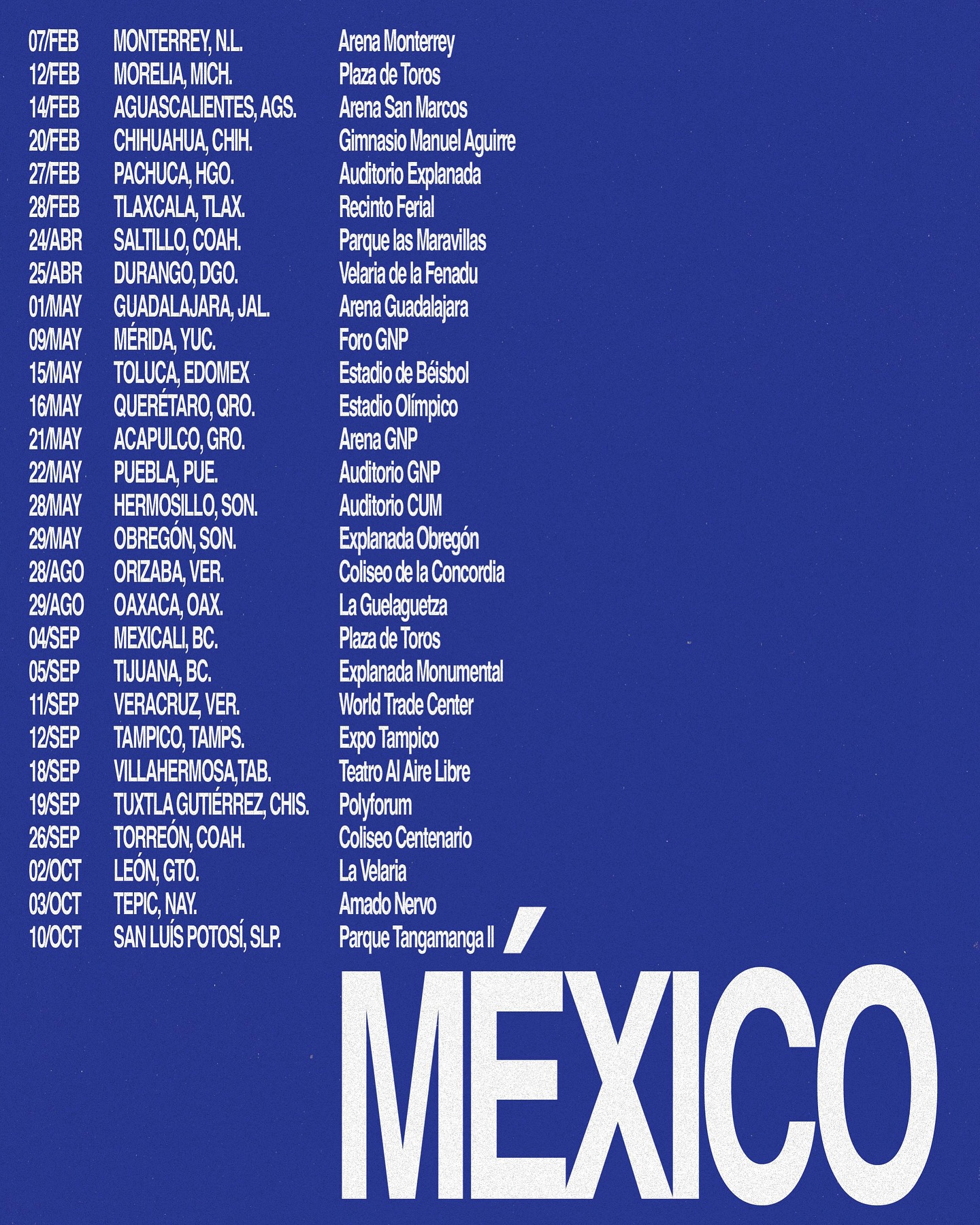 Humbe El Dueño del Cielo Tour Poster 2026